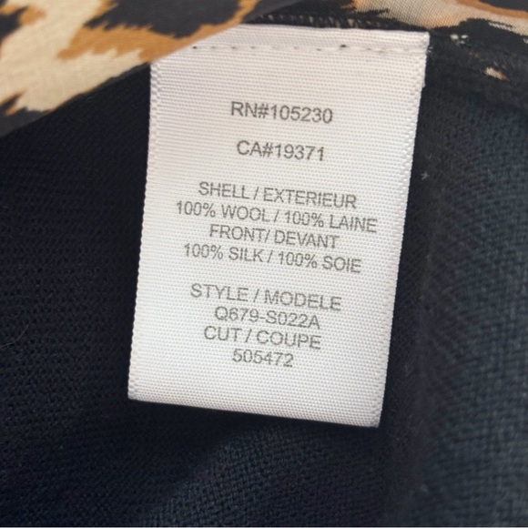 Equipment Roland Leopard Print Wool Silk Blend Sweater Small Black Pullover - Picture 6 of 8